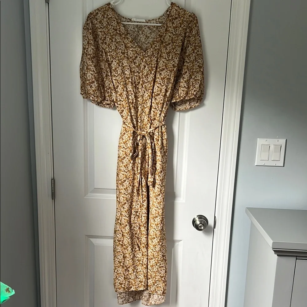 Floral Yellow Maxi Dress - Picture 1 of 3
